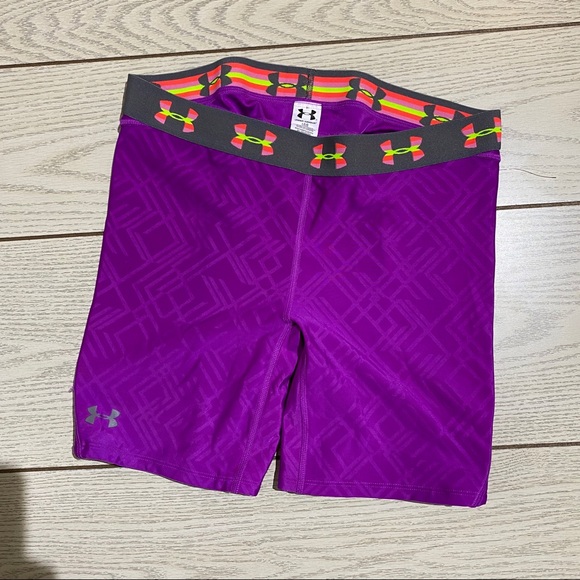 Under Armour Pants - Padded Neon Purple Biker Shorts